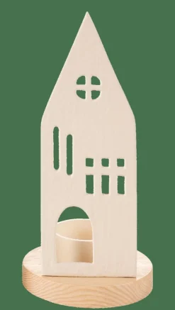 CASA HOME Porte-bougie Chauffe-plat Blanc, Naturel* Porte-Bougies