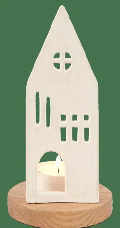 CASA HOME Porte-bougie Chauffe-plat Blanc, Naturel* Porte-Bougies