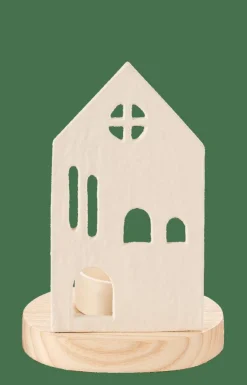 CASA HOME Porte-bougie Chauffe-plat Blanc, Naturel* Porte-Bougies