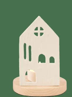 CASA HOME Porte-bougie Chauffe-plat Blanc, Naturel* Porte-Bougies