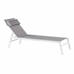 CASA HUGO Chaise Longue Set De 2 Blanc / Gris* Chaises Longues