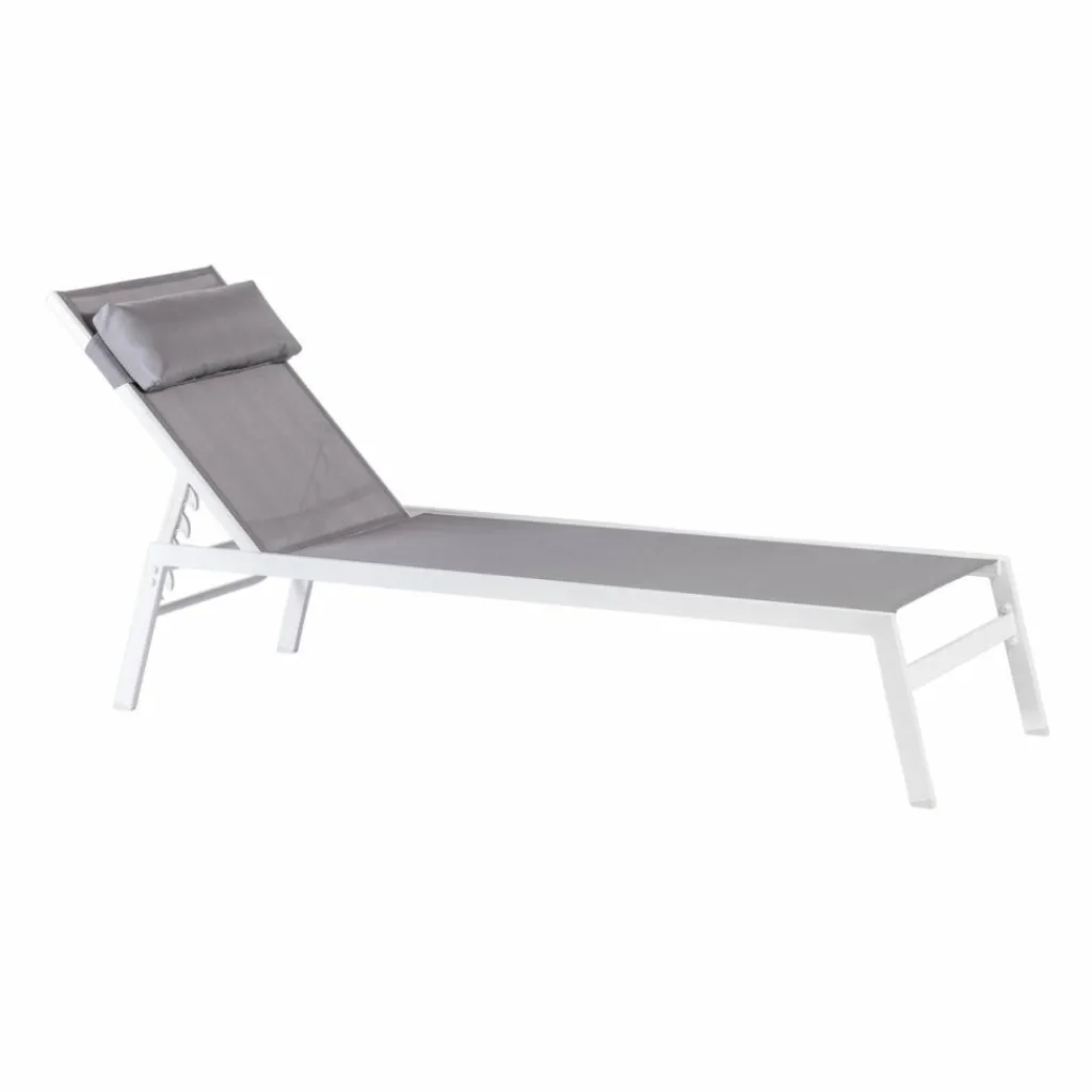 CASA HUGO Chaise Longue Set De 2 Blanc / Gris* Chaises Longues