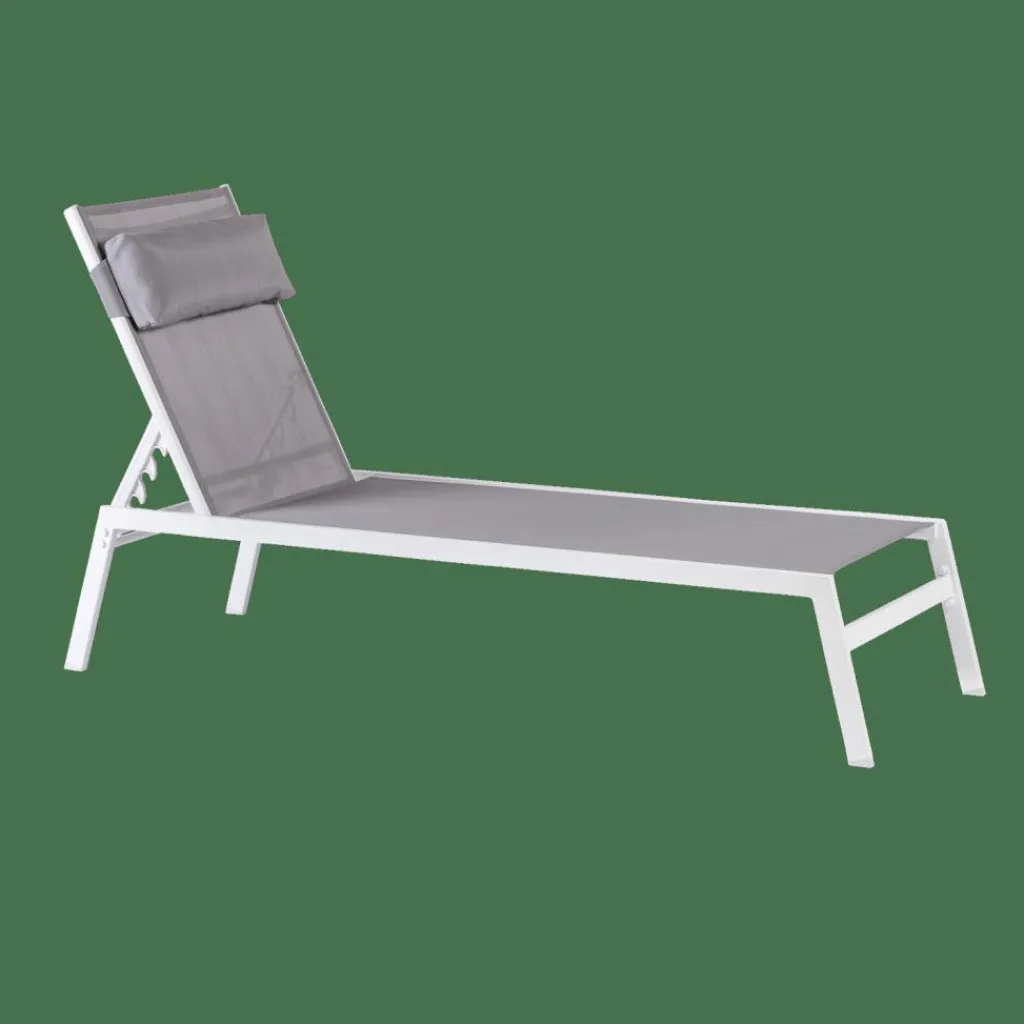 CASA HUGO Chaise Longue Set De 2 Blanc / Gris* Chaises Longues