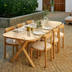CASA JULES Set De Jardin Avec Coussins De Chaise Beige* Tables De Jardin|Sets De Jardin