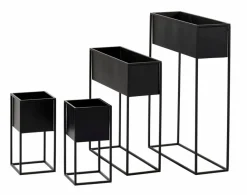 CASA LARGO Pot De Fleurs Noir* Supports Pour Plantes