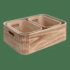 CASA LIGNO Caisse Naturel* Caisses|Boîtes De Rangement