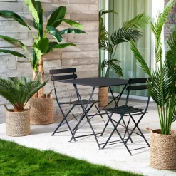 CASA LOIC Chaise Noir* Chaises De Jardin