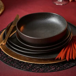 CASA MAGMA Assiette Noir* Assiettes