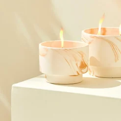 CASA MARBLE Bougie D'extérieur Blanc, Orange* Bougies De Jardin