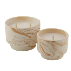 CASA MARBLE Bougie D'extérieur Blanc, Orange* Bougies De Jardin