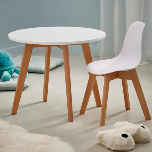CASA MATHIAS Chaise Pour Enfants Blanc, Naturel*Enfant Kids|Meubles Pour Enfants