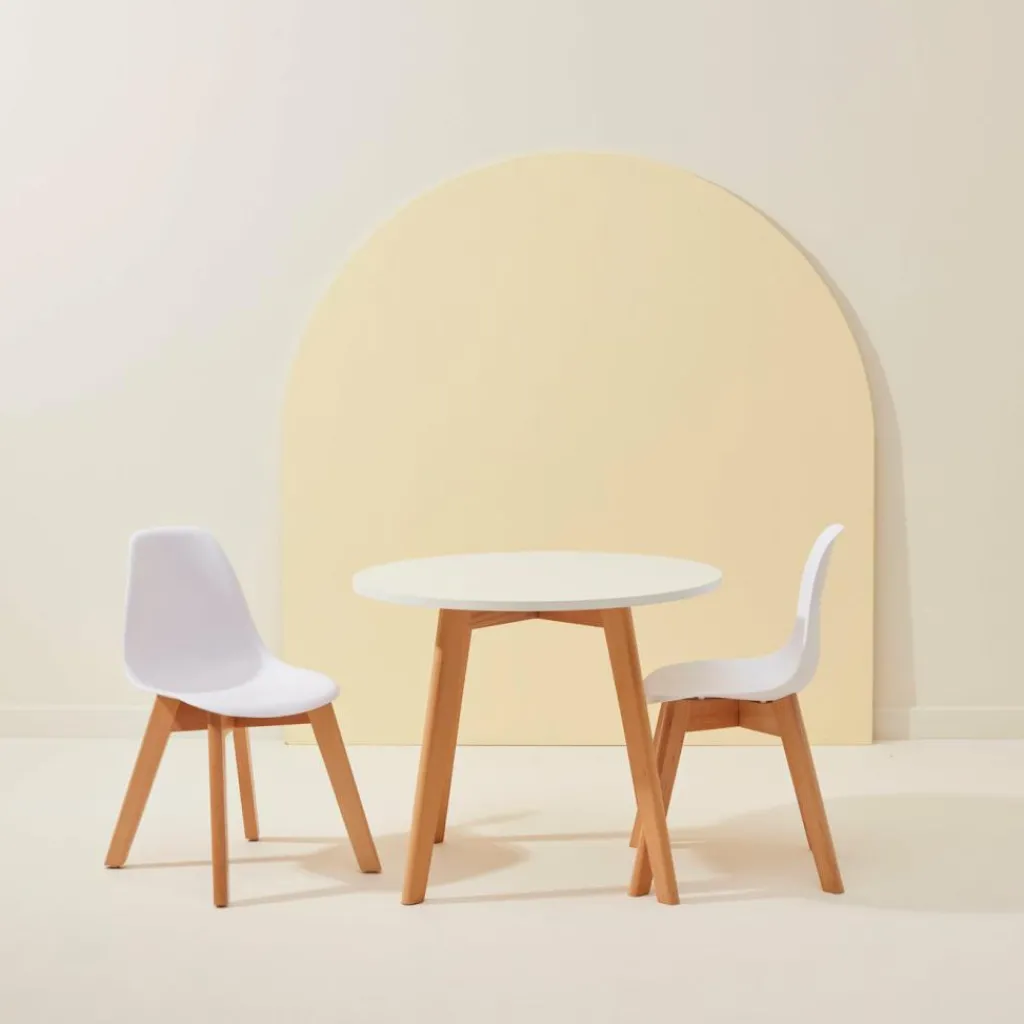 CASA MATHIAS Table Pour Enfants Avec 2 Chaises Natural/blanc* Kids