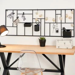 CASA MODULAR Set De 7 Crochets Noir* Decoration Murale|Étagères Murales