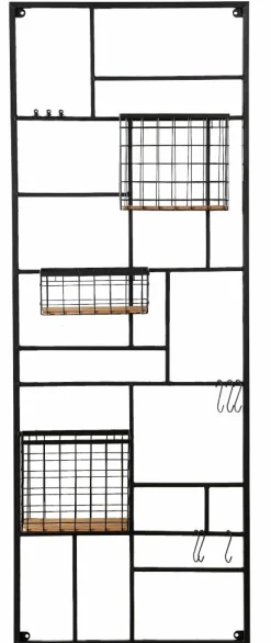 CASA MODULAR Set De 7 Crochets Noir* Decoration Murale|Étagères Murales