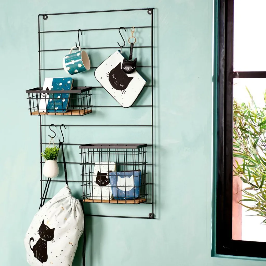 CASA MODULAR Étagère Noir* Decoration Murale|Étagères Murales