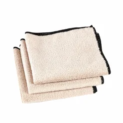 CASA MULTI Chiffon Microfibre Set De 3 Noir* Torchons