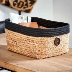 CASA NATUREL Panier Tiroir Noir, Naturel* Paniers Tiroirs