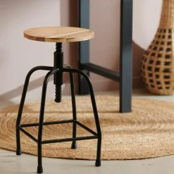 CASA NEW BEDFORD Tabouret Noir, Naturel* Tabourets|Tabourets De Bar