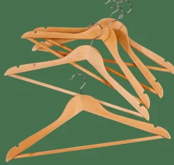 CASA NEW WOOD Cintres Set De 5 Naturel* Cintres