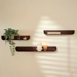 CASA NOMA Étagère à Suspendre S/3 Brun* Étagères Murales