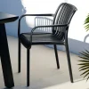 CASA NOMI Chaise Noir* Chaises De Jardin
