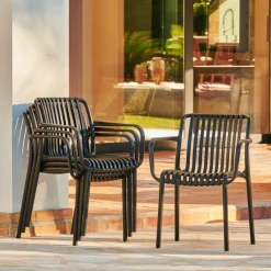 CASA NOMI Chaise Noir* Chaises De Jardin