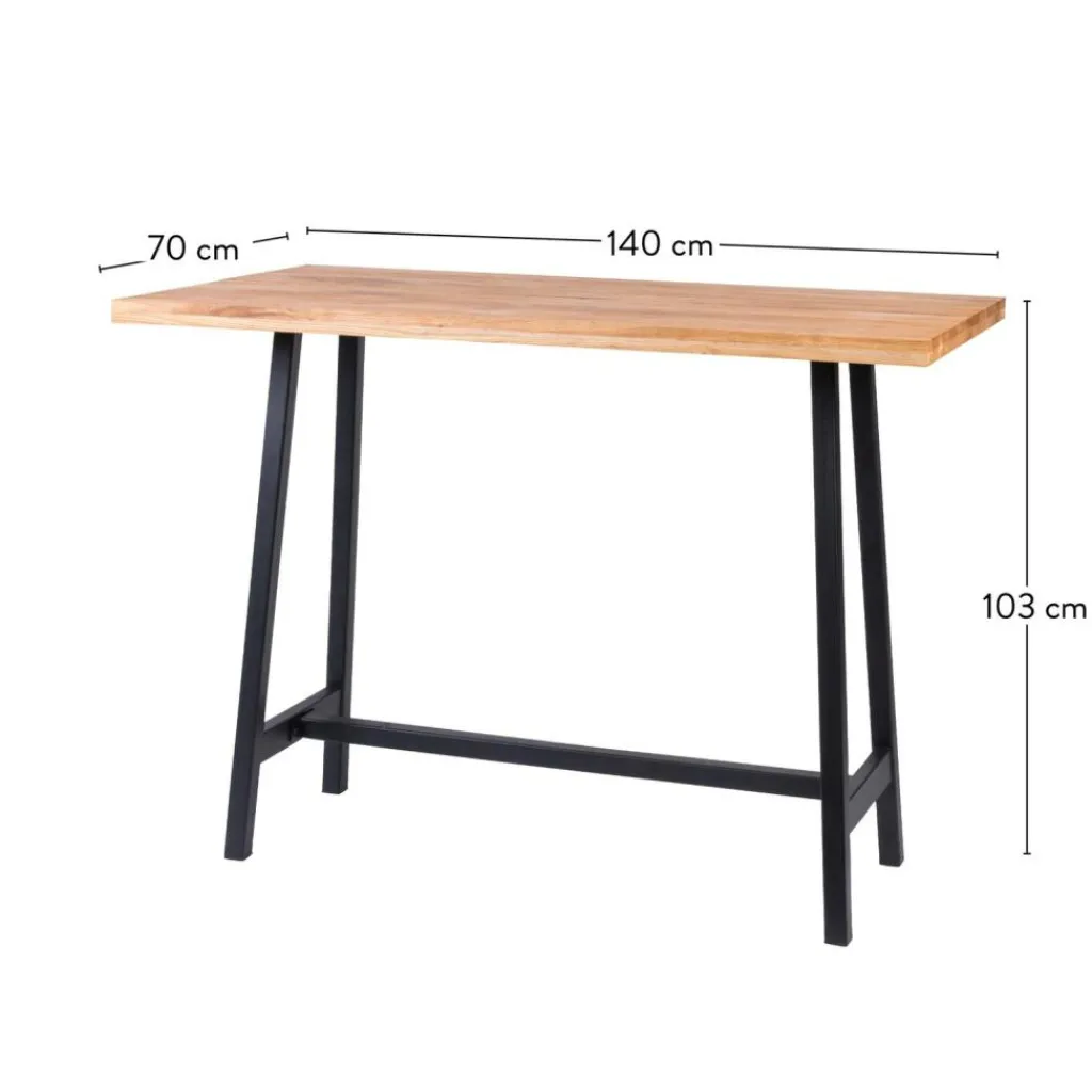 CASA OAK SPLIT Table De Bar Naturel* Tables Hautes