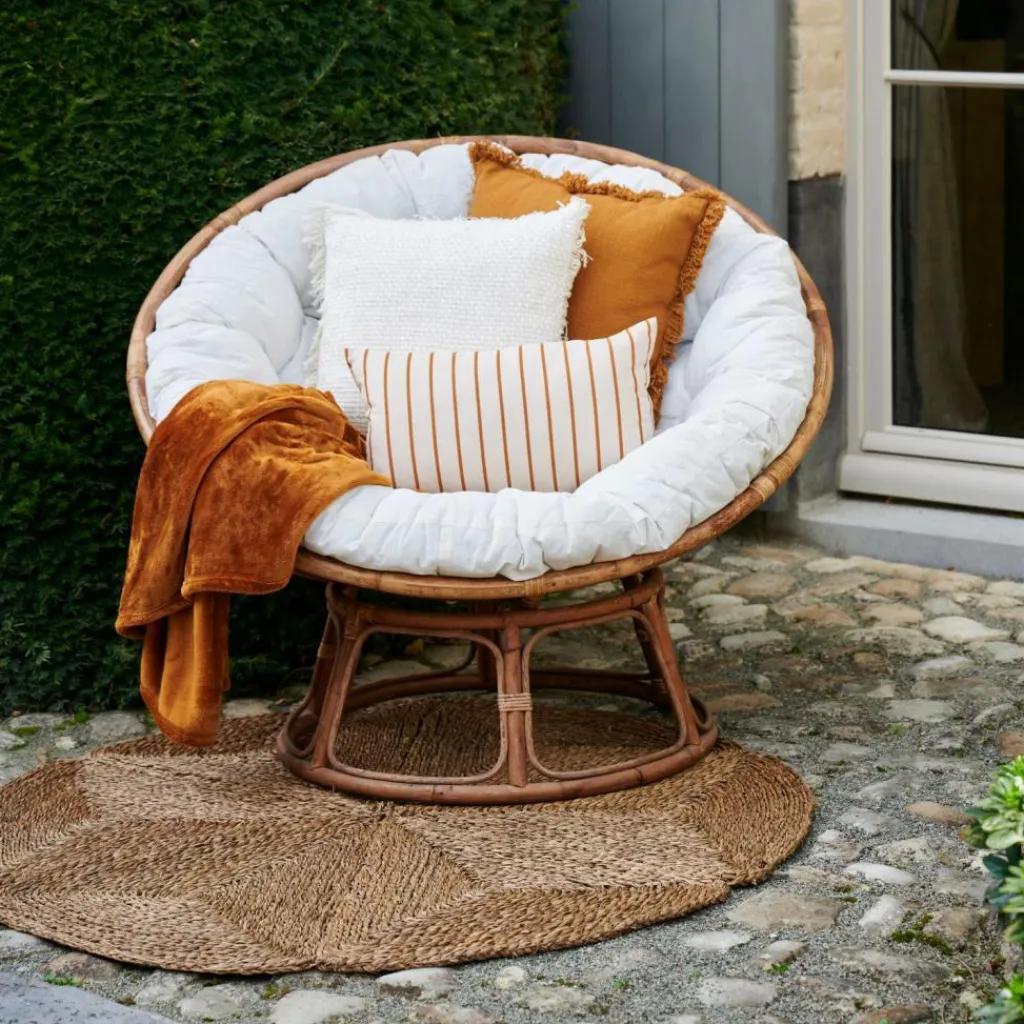 CASA PAPASAN Chaise Lounge Naturel, Blanc Cassé* Fauteuils