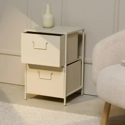 CASA PHARMA Armoire à 2 Tiroirs Sable* Commodes