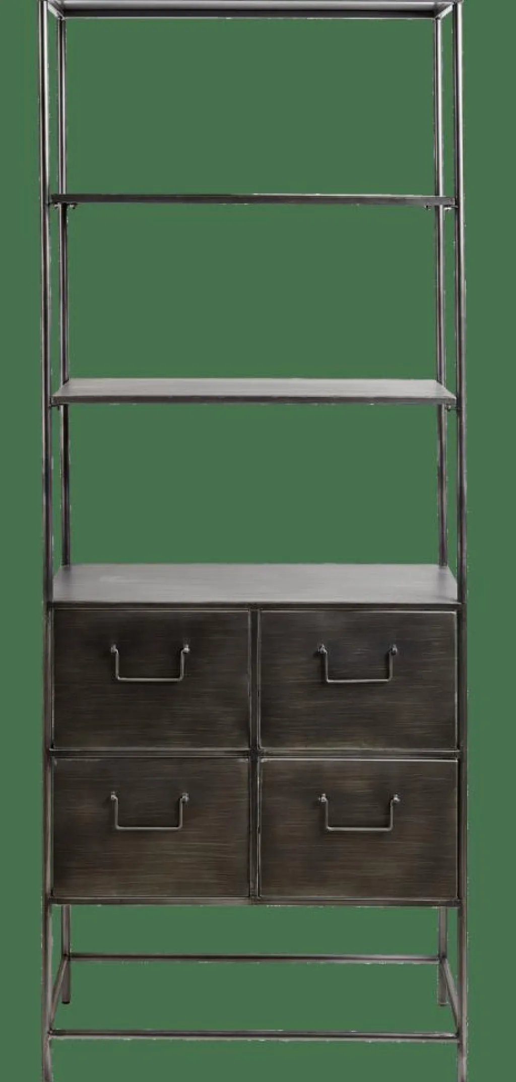 CASA PHARMA Étagère Murale Avec 4 Tiroirs Noir* Étagères Murales