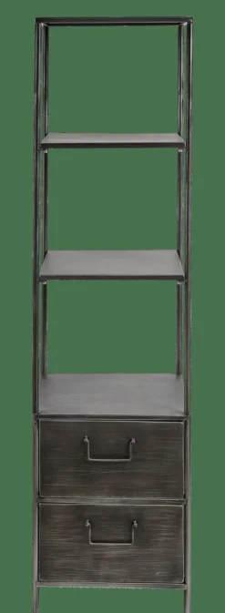 CASA PHARMA Étagère Murale Avec 2 Tiroirs Noir* Étagères Murales