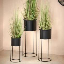 CASA PLUTO Pot De Fleurs Noir* Supports Pour Plantes