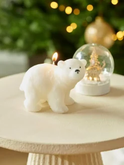 CASA POLA Bougie Ours Blanc Blanc* Bougies