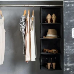 CASA RANGO Système De Rangement 4 Compartiments Gris Foncé* Étagères