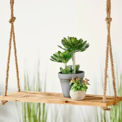 CASA RECYCLE Étagère Suspendue Naturel* Porte-Plantes À Suspendre