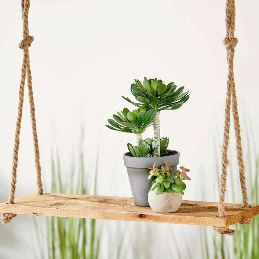 CASA RECYCLE Étagère Suspendue Naturel* Porte-Plantes À Suspendre