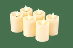 CASA RUSTIC Bougies LED Set De 6 Ivoire* Bougies Led