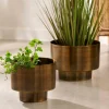 CASA SATURN Pot De Fleurs Bronze* Pots De Fleurs