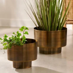 CASA SATURN Pot De Fleurs Bronze* Pots De Fleurs