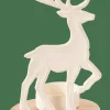 CASA SCANDY DEER Porte-bougie Chauffe-plat Blanc, Naturel* Porte-Bougies