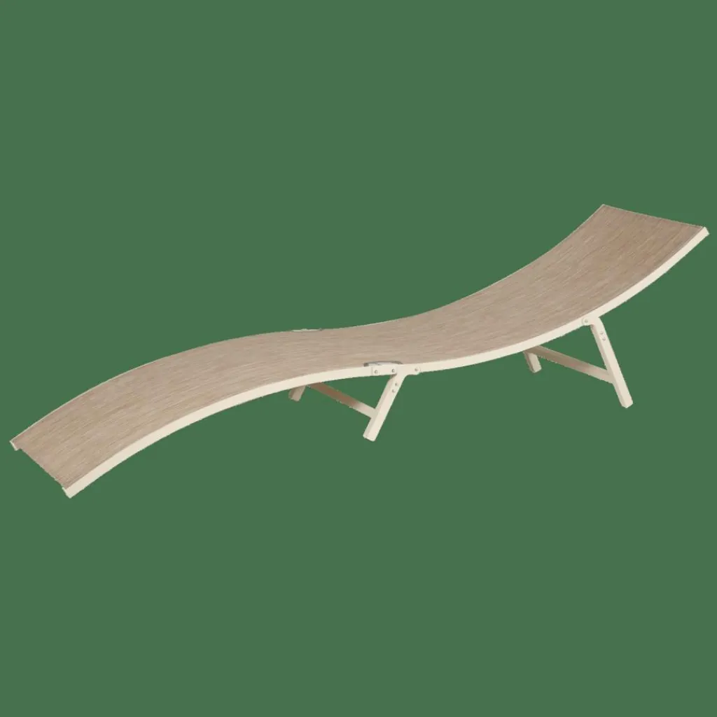 CASA SILVES Chaise Longue Set De 2 Sable* Chaises Longues
