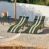 CASA SILVES Chaise Longue Set De 2 Kaki Ray* Chaises Longues
