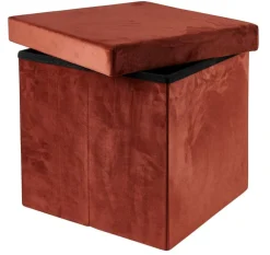 CASA STOR Pouf Pliable Avec Rangement Bordeaux* Kids|Poufs De Rangement
