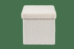 CASA STOR Pouf Pliable Avec Rangement Blanc* Kids|Poufs De Rangement