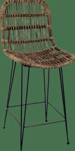 CASA SUMATRA Tabouret De Bar Noir, Naturel* Chaises De Bar