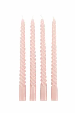 CASA TWIST Bougies Torsadées Set De 4 Vert* Bougies