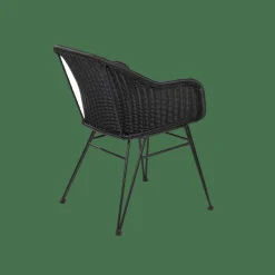 CASA VIENNA Chaise Coque Salle à Manger Noir* Chaises De Salle À Manger|Chaises De Jardin