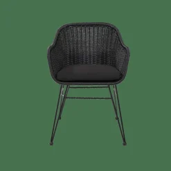 CASA VIENNA Chaise Coque Salle à Manger Noir* Chaises De Salle À Manger|Chaises De Jardin