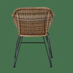 CASA VIENNA Chaise De Salle à Manger Noir, Naturel* Chaises De Salle À Manger|Chaises De Jardin