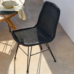 CASA VIENNA Chaise De Salle à Manger Noir* Chaises De Salle À Manger|Chaises De Jardin